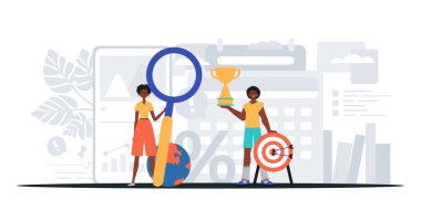 Dijital Pazarlama Takımı. Pankart kullanmaya hazır