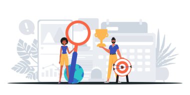 Dijital Pazarlama Takımı. Pankart kullanmaya hazır