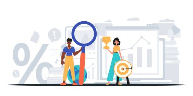 Dijital Pazarlama Takımı. Pankart kullanmaya hazır