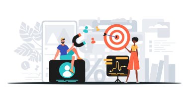 Dijital Pazarlama Takımı. Pankart kullanmaya hazır