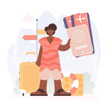 Adam onun tüm kimlik bilgilerini kontrol ediyor ve biletlere bakıyor.