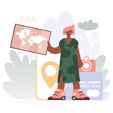 Bir çizelge tutan tutkulu bayan