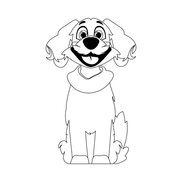 Intelligent Puppy Coordinate Mold Extraordinary Children Coloring Books Cartoon Style — Stock Vector