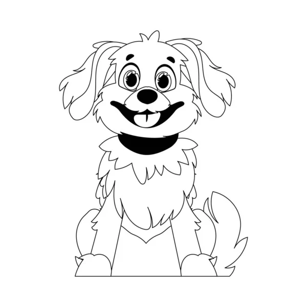 Skillfully Puppy Energize Shape Essential Children Coloring Books Cartoon Style — Stock Vector