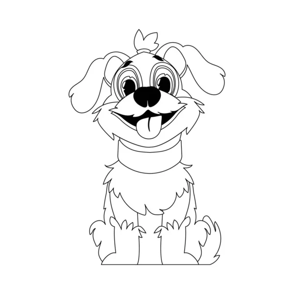 Skillfully Puppy Energize Shape Smashing Children Coloring Books Cartoon Style — Stock Vector