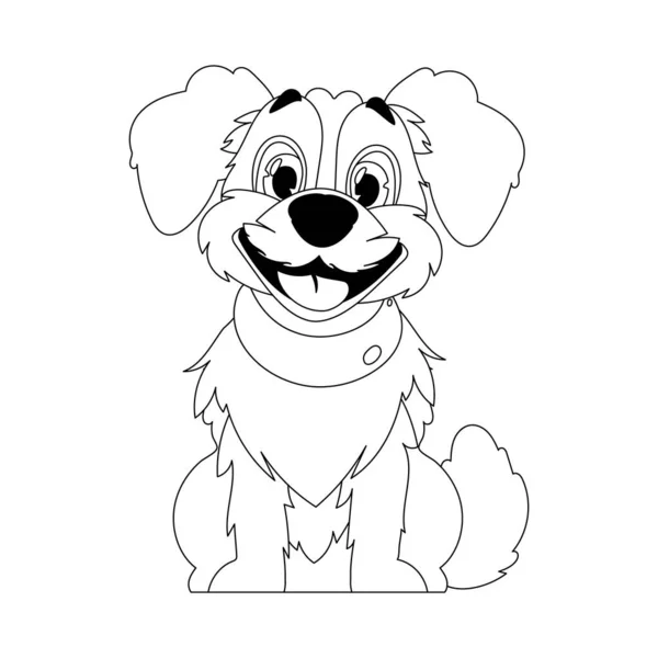 Skillfully Puppy Energize Shape Pulverizing Children Coloring Books Cartoon Style — Stock Vector