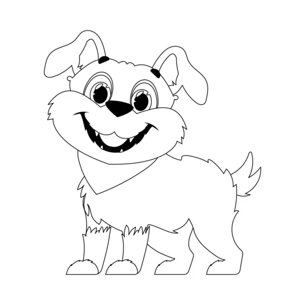 Skillfully Puppy Energize Shape Pulverizing Children Coloring Books Cartoon Style — Stock Vector