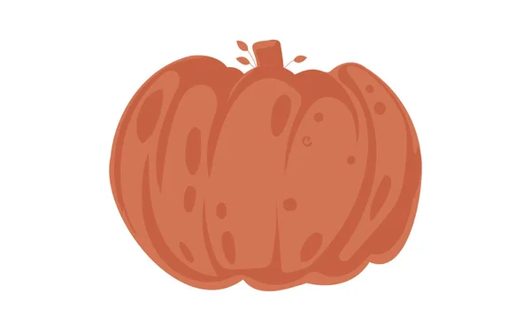 Big Pumpkin Can Used Fall Halloween Decorations Cartoon Style Vector — Stock Vector