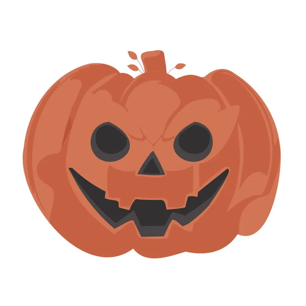 Velká Dýně Děsivým Výrazem Tohle Skvělé Halloweenskou Párty Karikatura Vektorová — Stockový vektor