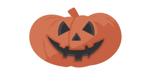 Velká Dýně Strašidelnou Tváří Tohle Perfektní Oslavu Halloweenu Karikatura Vektorová — Stockový vektor