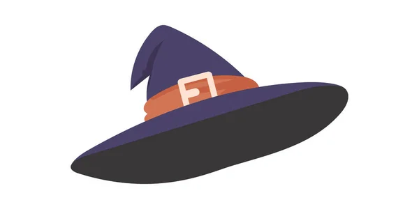 Large Pointed Hat Witches Wear Heads Hat Halloween Looks Baseball — Stock Vector