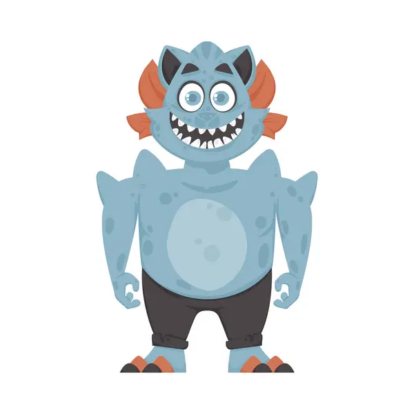 stock vector This is a nice and amusing creature. Cartoon style.