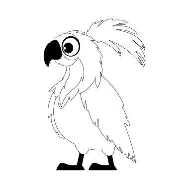 Eğer onu parlak tüyleri olan güzel bir kuş olarak hayal edersek, bu metni anlamak daha kolaydır. Bu bize neşe verir. Çocuk boyama sayfası.
