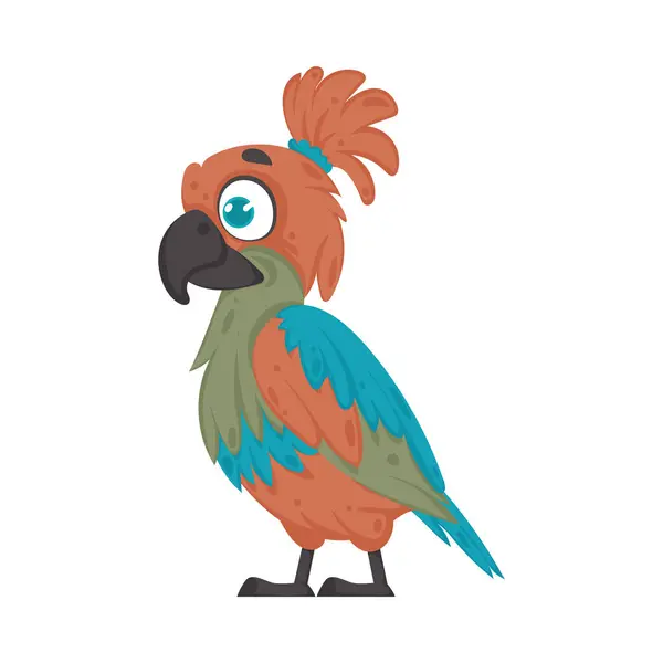 明るく陽気な色の美しい鳥でした ベクターイラスト — ストックベクタ