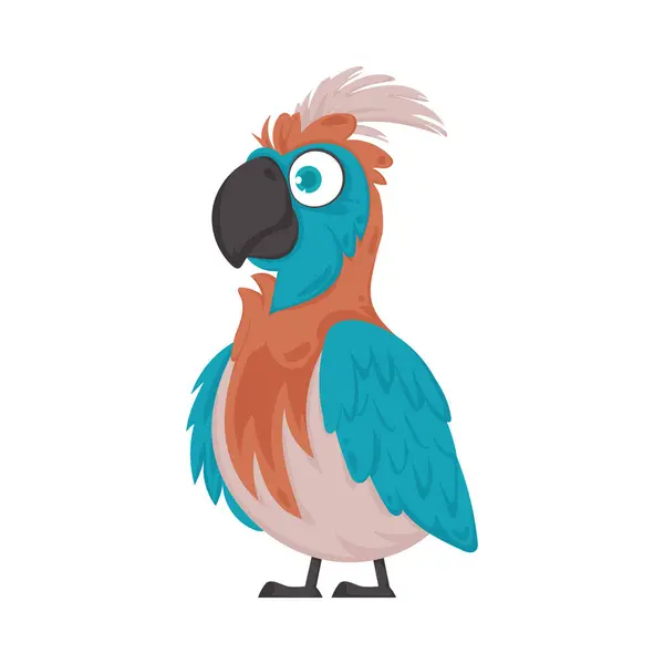 明るく陽気な色の美しい鳥でした ベクターイラスト — ストックベクタ