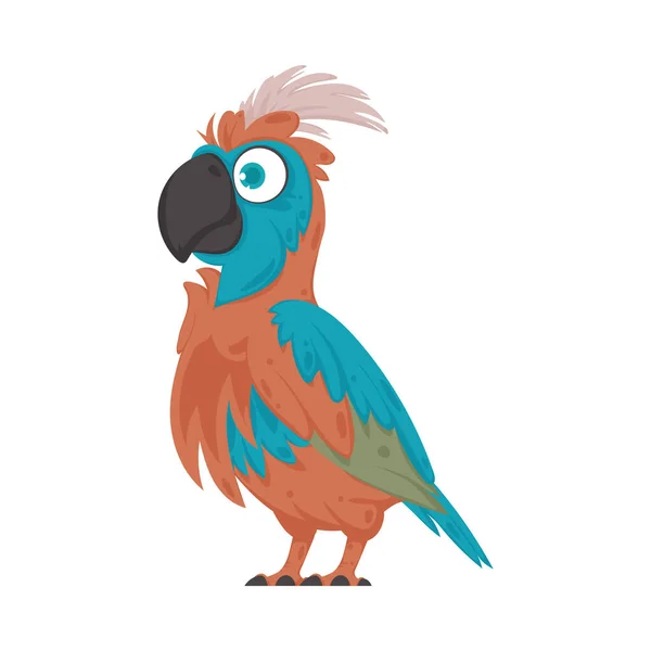 鮮やかで陽気な色の美しい鳥でした ベクターイラスト — ストックベクタ