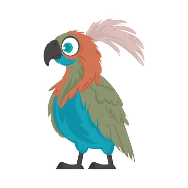 Beautiful Bird Bright Happy Colors Vector Illustration — Stock Vector