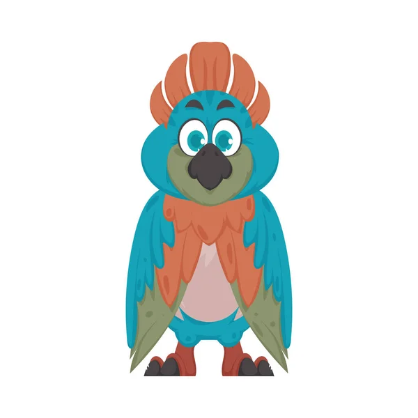 Vacker Fågel Med Levande Och Glada Färger Vektor Illustration — Stock vektor