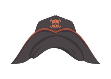 Eski şapka, korsanlar ve soyguncular için başlık. Çizgi film biçimi