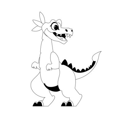 Harika, ilginç ve komik bir dinozor. Renk biçimi