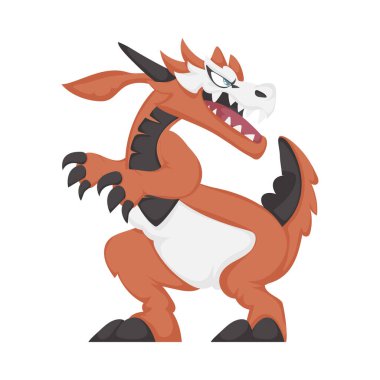 Çizgi film komik ve muhteşem canavar, dinozor. Çizgi film biçimi