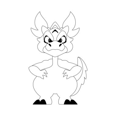 Çin ejderhası çizgi film karakteri şeklinde mistik bir Shaolin savaşçısı. Renk biçimi