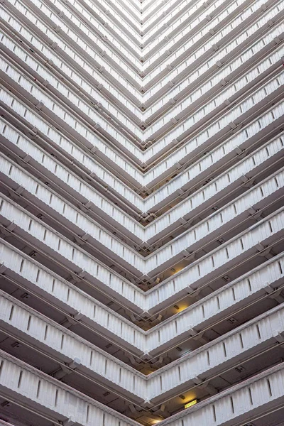 Abstrakcyjna Architektura Zewnętrzna Część Budynków Użyteczności Publicznej Kowloon Hong Kong — Zdjęcie stockowe