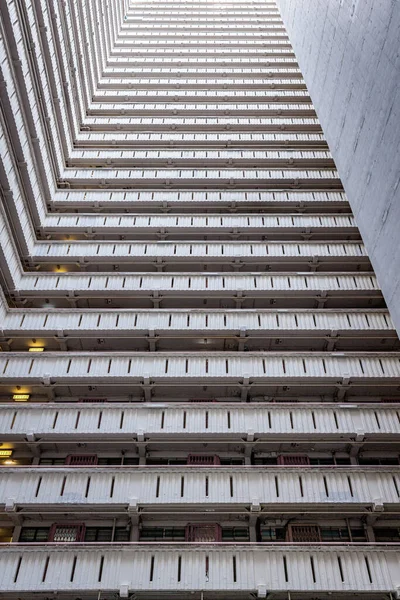 Абстрактна Архітектура Зовнішній Вигляд Публічного Житла Коулуні Гонконг Ніхто — стокове фото