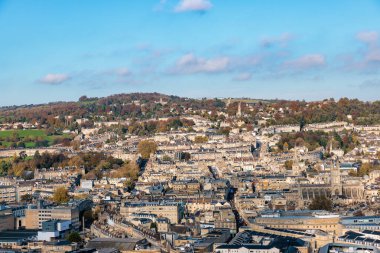 Bath 'ın muhteşem manzarası, Alexandra Park Manzarası' ndan. İngiltere, İngiltere
