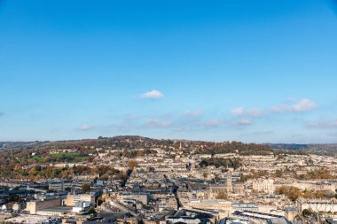 Bath 'ın muhteşem manzarası, Alexandra Park Manzarası' ndan. İngiltere, İngiltere