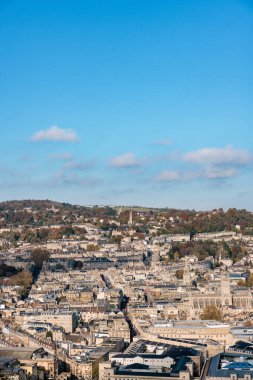 Bath 'ın muhteşem manzarası, Alexandra Park Manzarası' ndan. İngiltere, İngiltere