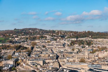 Bath 'ın muhteşem manzarası, Alexandra Park Manzarası' ndan. İngiltere, İngiltere