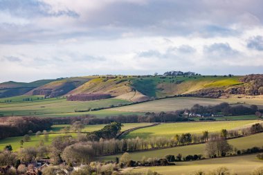 Pewsey, Wiltshire, İngiltere 'nin güneyinde güzel bir manzara.