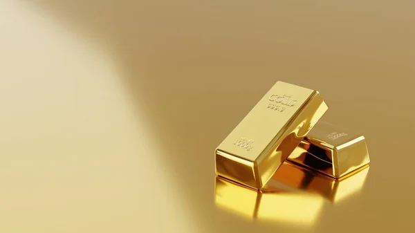 Stapel Von Goldbarren Die Reichtum Und Reichtum Zeigen Rendering — Stockfoto
