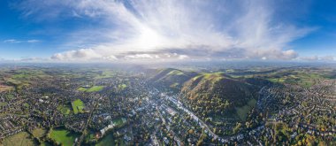 Great Malvern, Worcestershire, Birleşik Krallık 'ın Malvern Tepesi' nin muhteşem manzarası.