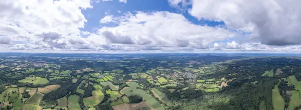 Úžasný Letecký Výhled Krajinu Haslemere Anglie Letní Den Royalty Free Stock Obrázky