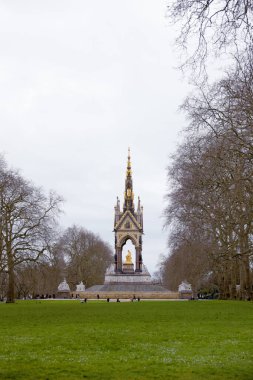 The iconic statue of The Albert Memorial, London, UK clipart
