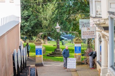 Great Malvern, Worcestershire, İngiltere 'nin şehir merkezindeki fotoğrafları.