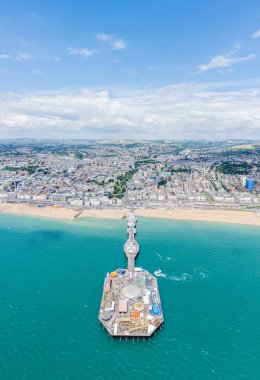 Brighton Sarayı İskelesi üzerinde uçuyor, Brighton, Ünlü Turizm Konumu Birleşik Krallık, Avrupa