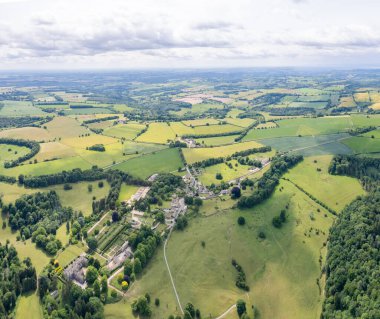 Miserden VIllage 'in güzel hava manzarası, Stroud Bölgesi, Gloucestershire, İngiltere, İngiltere