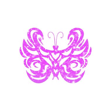 Dekoratif y2k parlak kelebek .