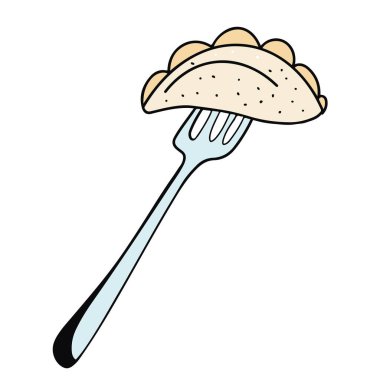 Hamur taşıyıcı izole edildi. Dumpling Simgesi.