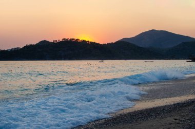 Oludeniz 'deki Mavi Göl, Fethiye, Türkiye