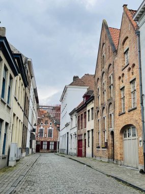 Bruges, Belçika, 20 Nisan 2O23: Bruges, Belçika 'nın ünlü tarihi ve turistik kenti. Seyahat kavramı