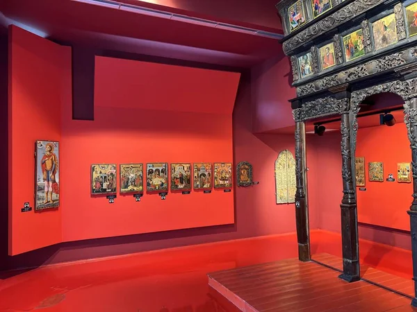 Korce Албанія Червня 2023 Виставки Національного Художнього Музею Середньовічного Мистецтва — стокове фото