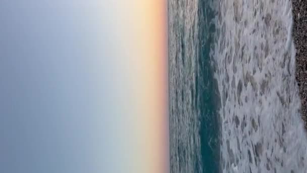 Закат Над Адриатическим Морем Вроцлаве Высококачественные Кадры Fullhd Концепция Летнего — стоковое видео