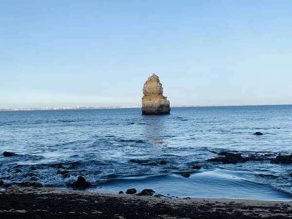 Côte Rocheuse Phare Ponta Piedade Extrémité Cap Sao Goncalo Lagos — Photo