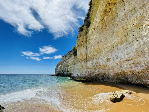 Praia Carvoeiro Beautiful Beach Mediterranean Algarve Region Southern Portugal Horizontal — Stock Photo, Image