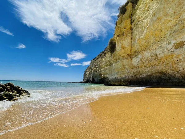 Praia Carvoeiro Una Hermosa Playa Mediterráneo Región Del Algarve Sur — Foto de Stock