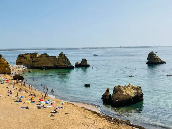 Lagos Portugal August 2023 Praia Dona Ana Beach Lagos Algarve — Stock Photo, Image
